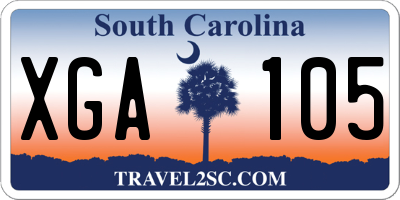 SC license plate XGA105