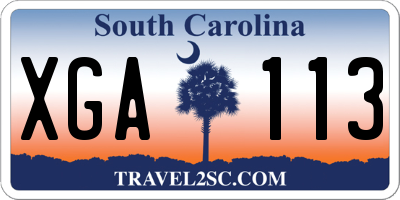 SC license plate XGA113