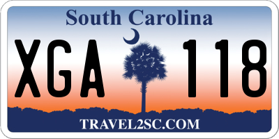 SC license plate XGA118