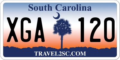 SC license plate XGA120