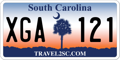 SC license plate XGA121
