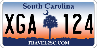 SC license plate XGA124