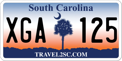 SC license plate XGA125