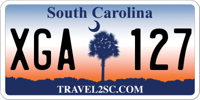 SC license plate XGA127