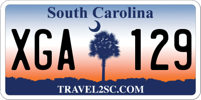 SC license plate XGA129