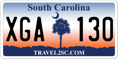 SC license plate XGA130