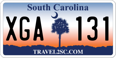 SC license plate XGA131