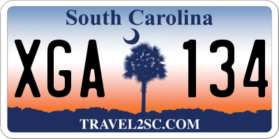 SC license plate XGA134
