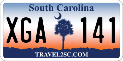 SC license plate XGA141