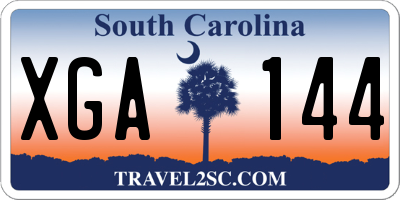 SC license plate XGA144