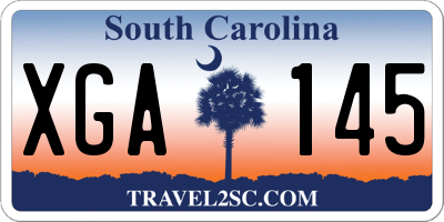 SC license plate XGA145