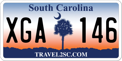 SC license plate XGA146