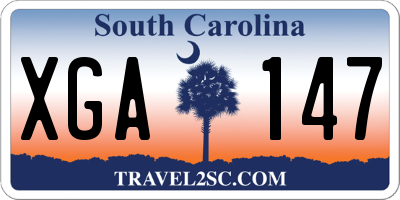 SC license plate XGA147