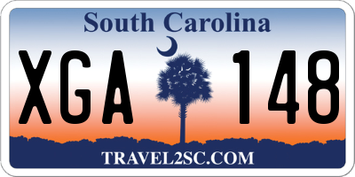SC license plate XGA148