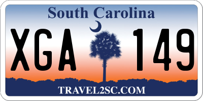 SC license plate XGA149