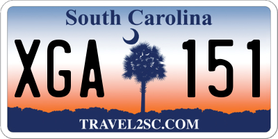 SC license plate XGA151