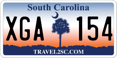 SC license plate XGA154