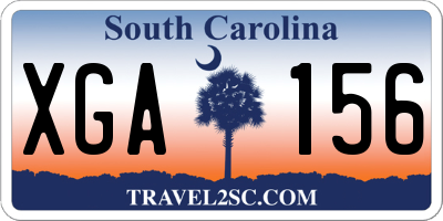 SC license plate XGA156
