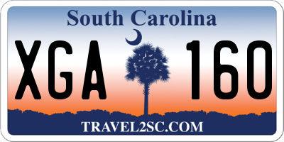 SC license plate XGA160