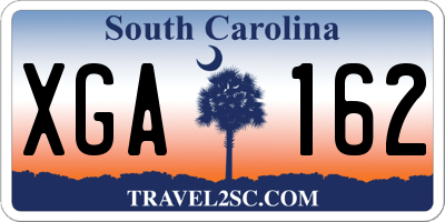 SC license plate XGA162