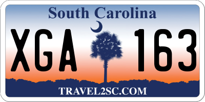 SC license plate XGA163