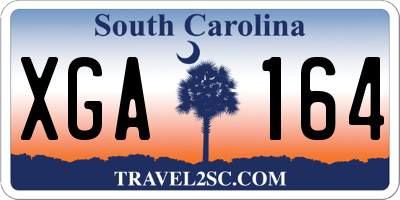 SC license plate XGA164