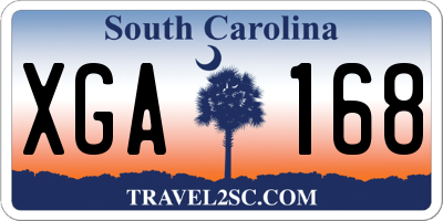 SC license plate XGA168