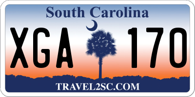 SC license plate XGA170