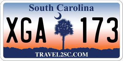 SC license plate XGA173
