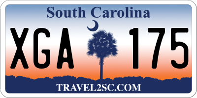 SC license plate XGA175