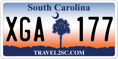 SC license plate XGA177