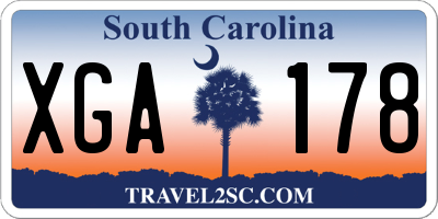 SC license plate XGA178