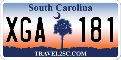 SC license plate XGA181