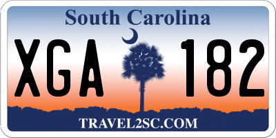 SC license plate XGA182