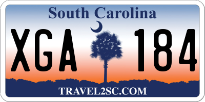 SC license plate XGA184