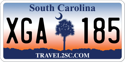 SC license plate XGA185