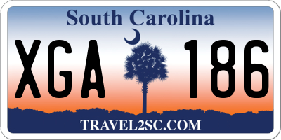 SC license plate XGA186