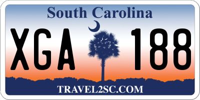 SC license plate XGA188