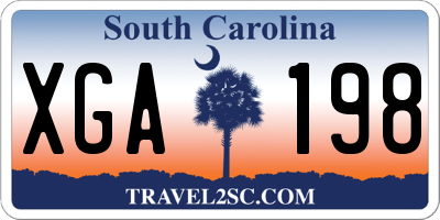 SC license plate XGA198