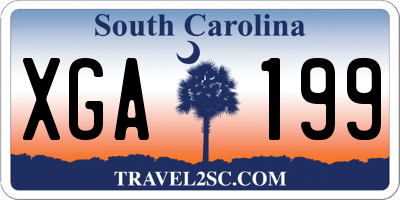 SC license plate XGA199