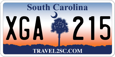 SC license plate XGA215