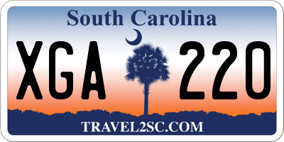SC license plate XGA220