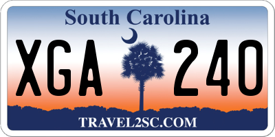 SC license plate XGA240
