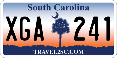 SC license plate XGA241