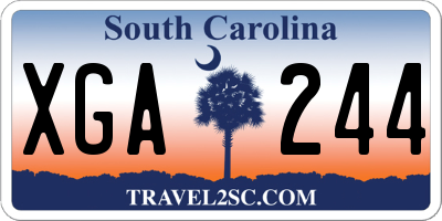SC license plate XGA244