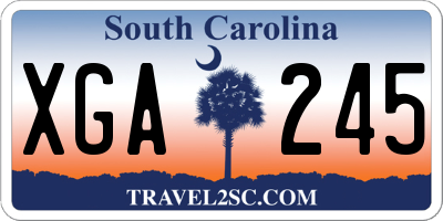SC license plate XGA245