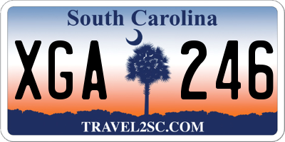 SC license plate XGA246