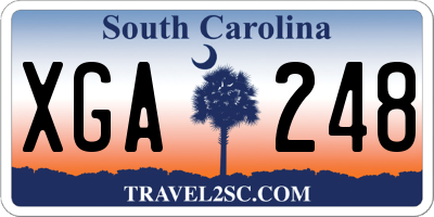 SC license plate XGA248