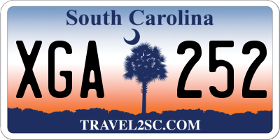 SC license plate XGA252