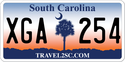 SC license plate XGA254